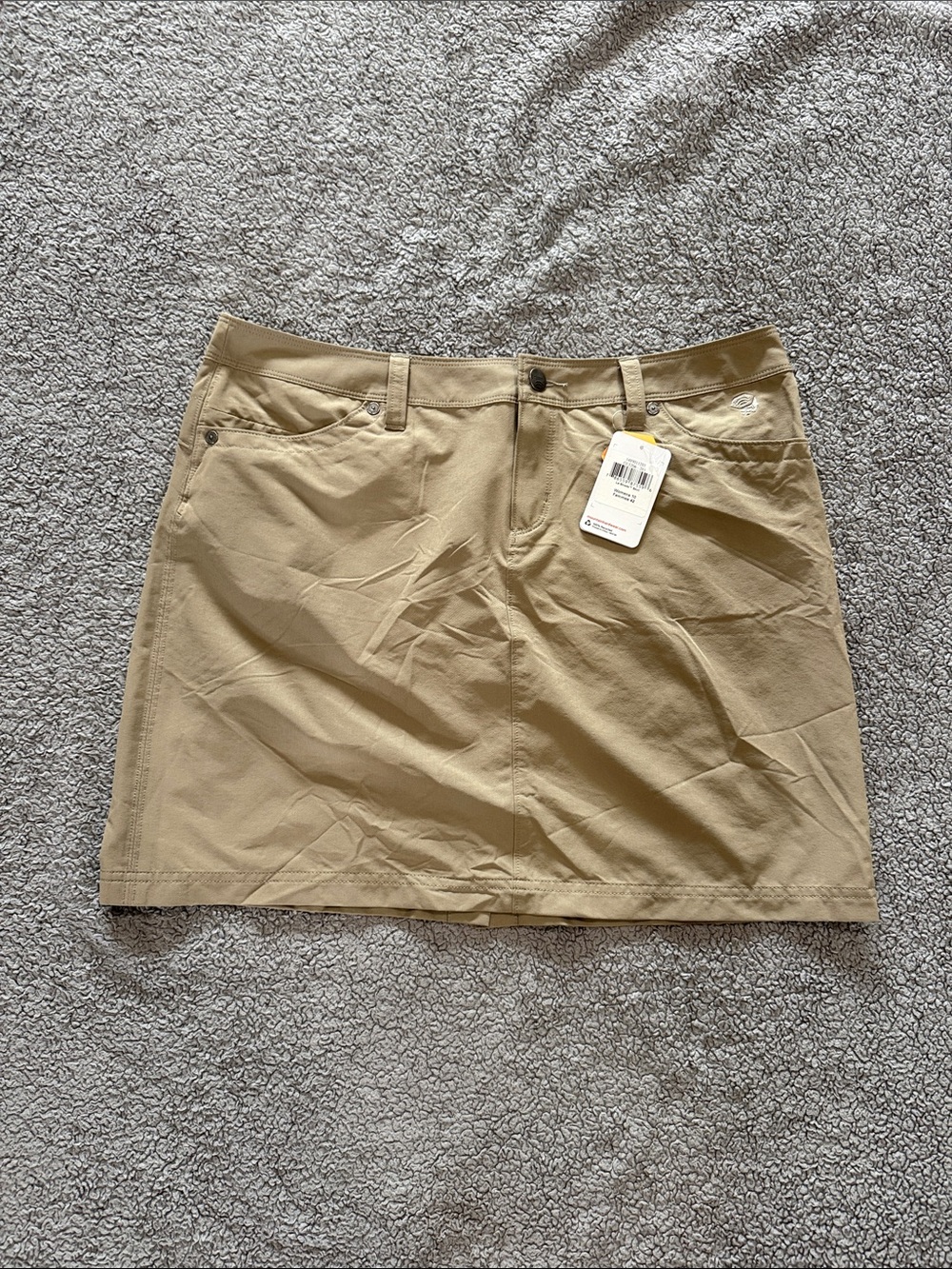 Mountain Hardwear Tan Mini Skirt with Front Pockets